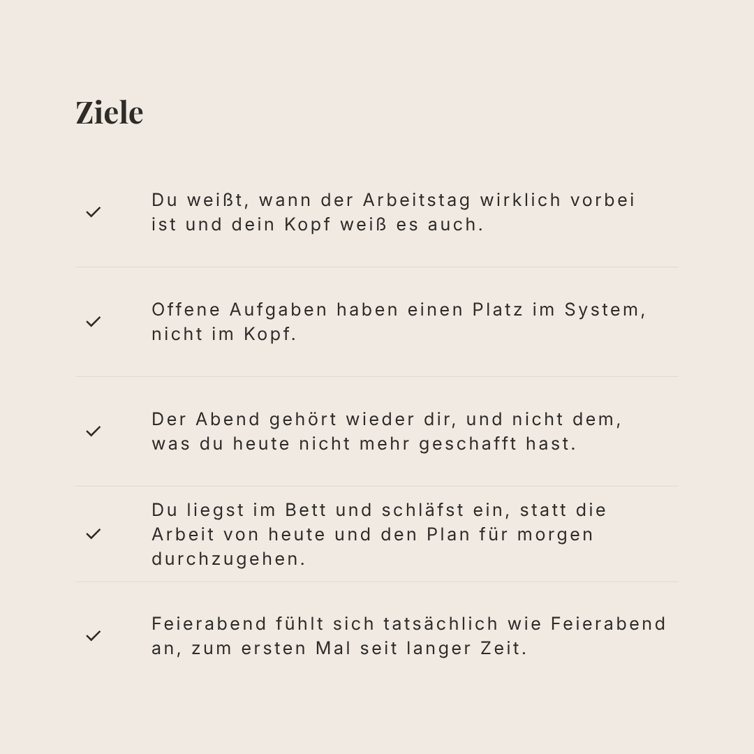 Jetzt ist Feierabend