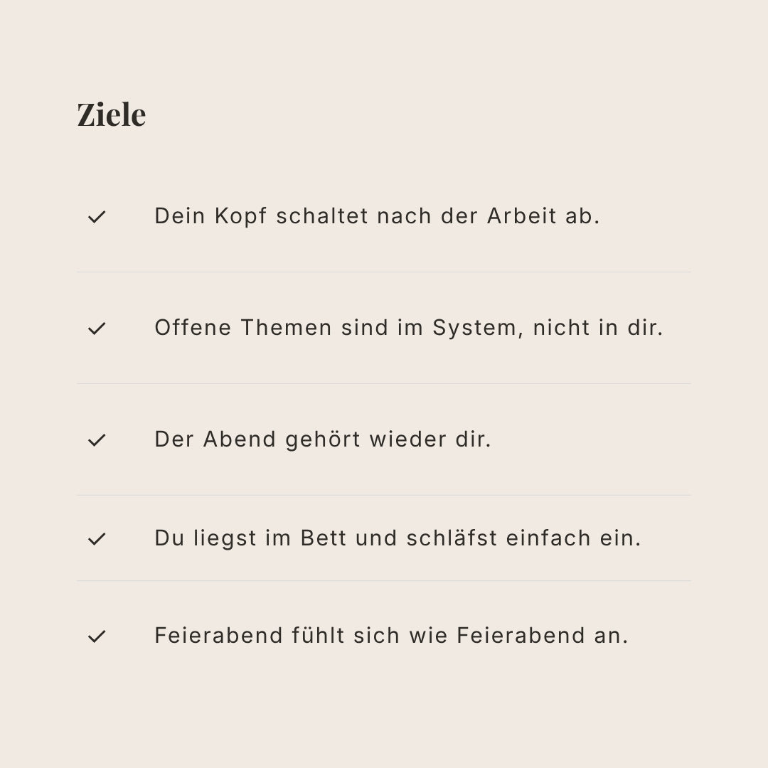 Jetzt ist Feierabend